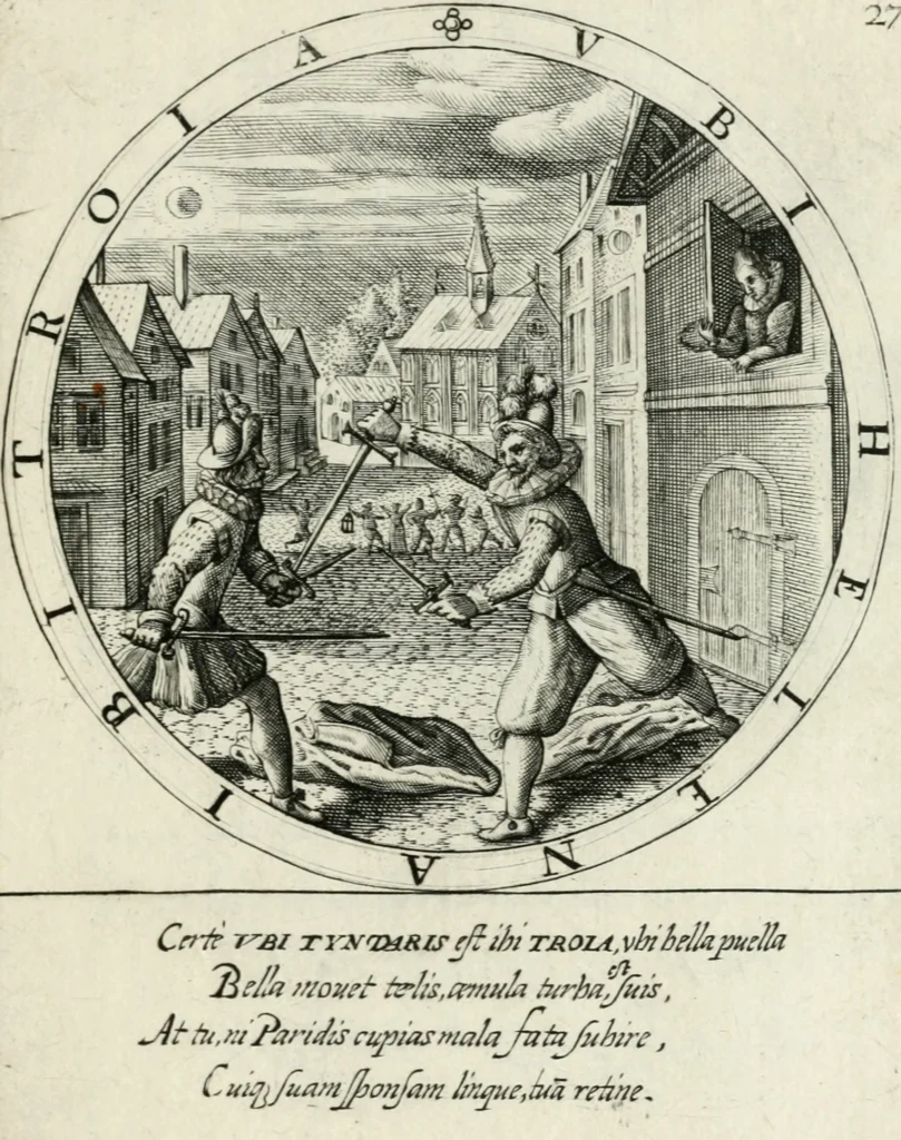 Ibi Troia Ubi Helena - gravure Rollenhagen